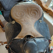 Western Saddle with Decorative Design