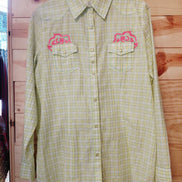 Ruck 47 Women's Cowboy Shirt with Floral Embroidery
