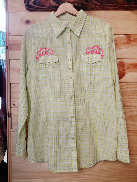 Ruck 47 Women's Cowboy Shirt with Floral Embroidery