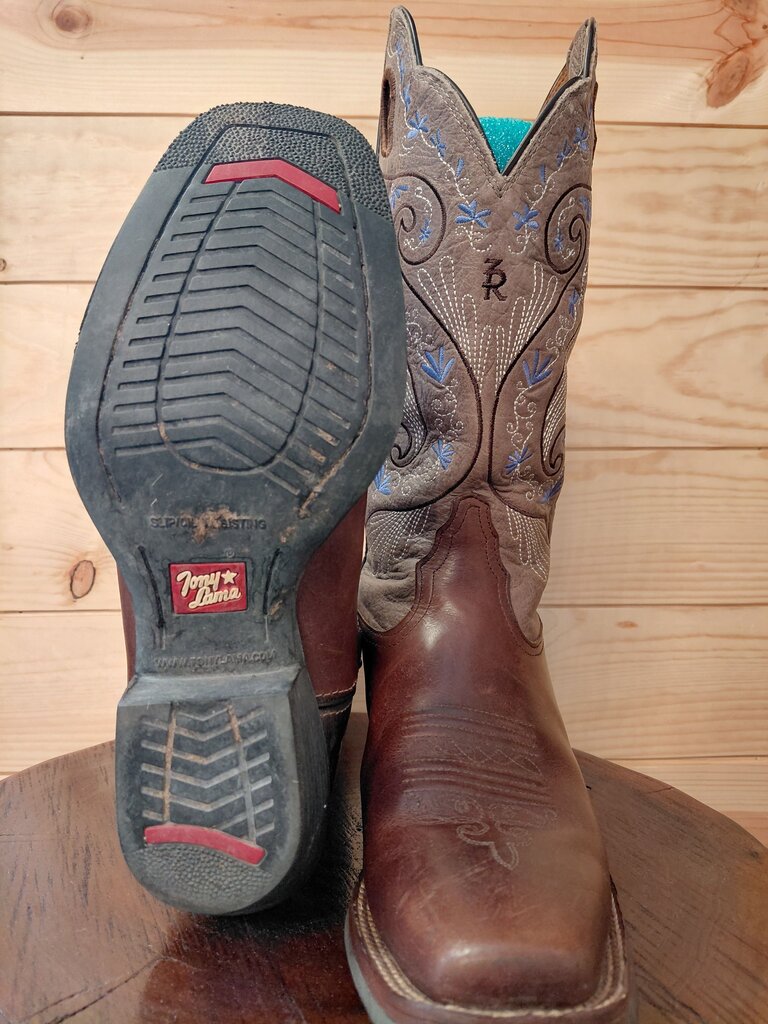 Tony Lama Cowboy Boots with Embroidery