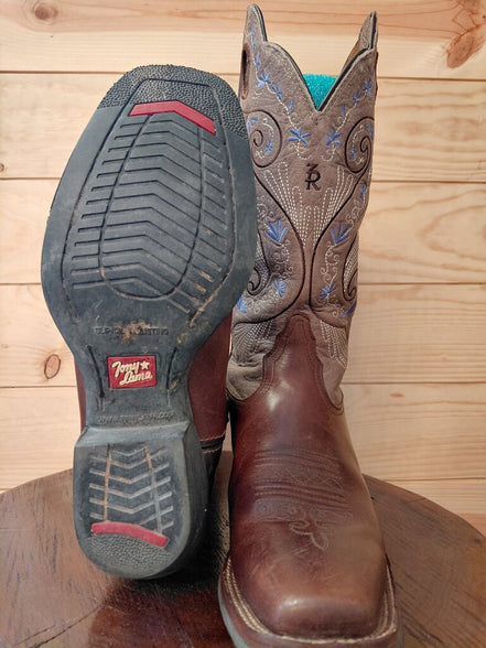 Tony Lama Cowboy Boots with Embroidery