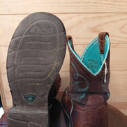 Ariat Women's Brown and Aqua Cowboy Boots