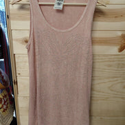 Vocal Pink Tank Top with Rhinestones