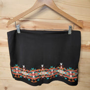 Two 2 Fly Embroidered Black Top