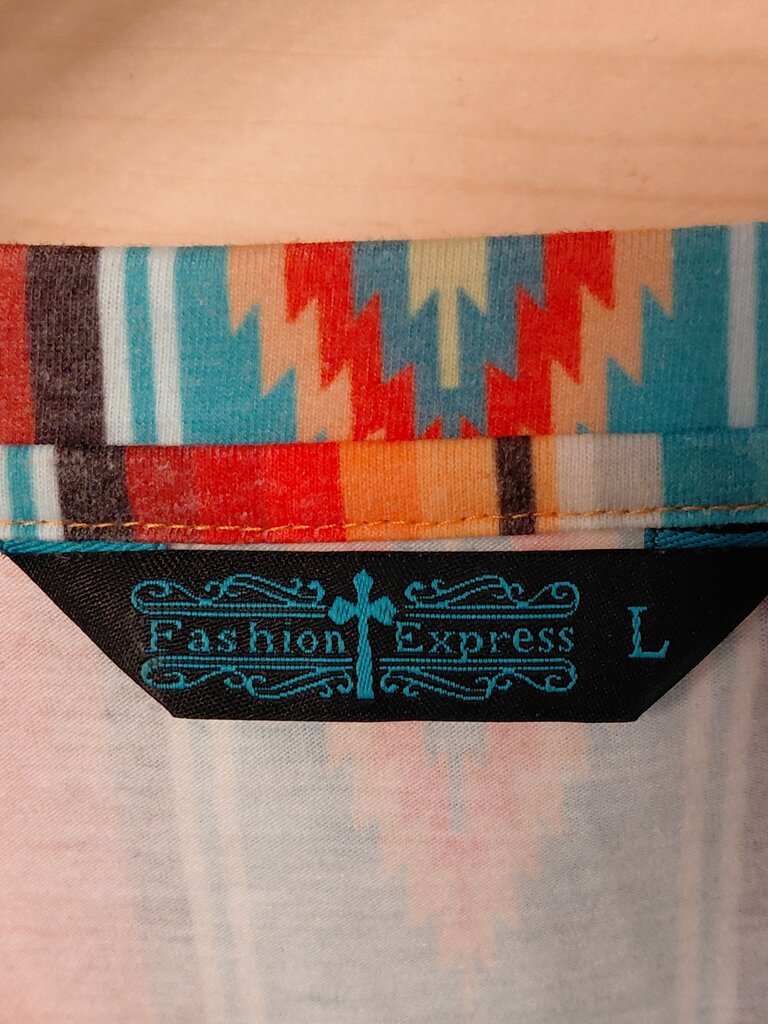 Fashion Express Colorful V-Neck T-Shirt