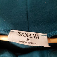Teal Hoodie with Leopard Print Sleeves