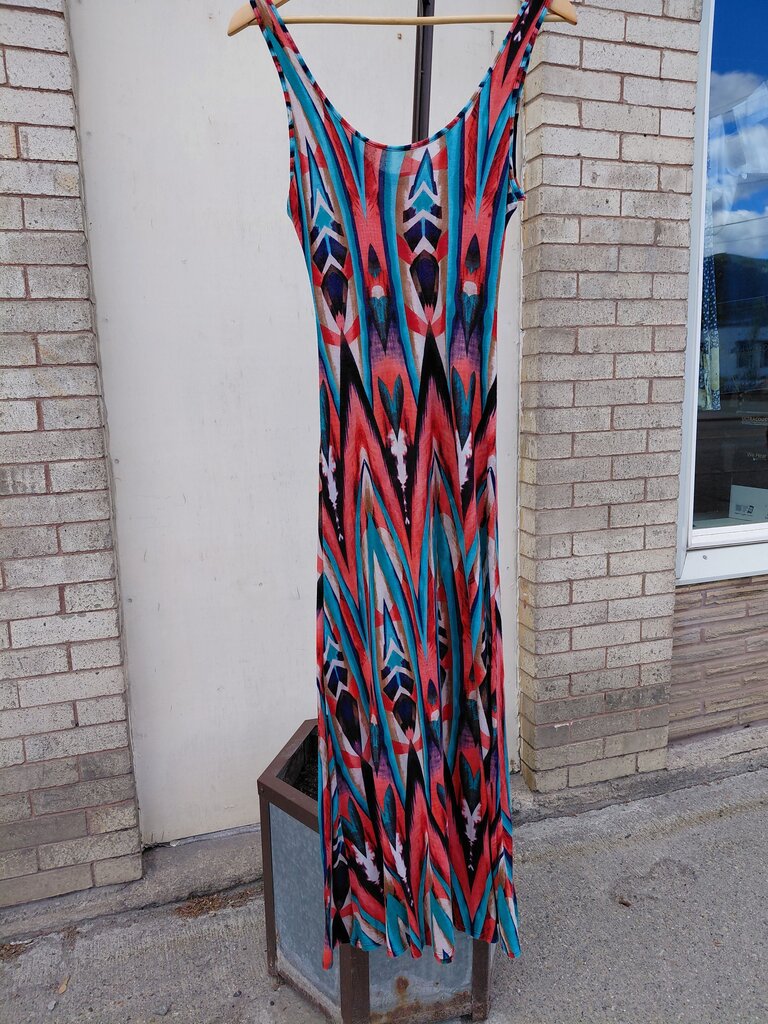 A3 Design Multicolor Tribal Print Maxi Dress