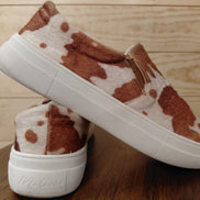 Cow Print Slip-On Shoes
