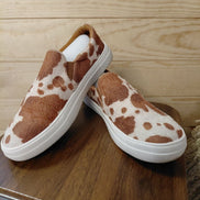 Cow Print Slip-On Shoes