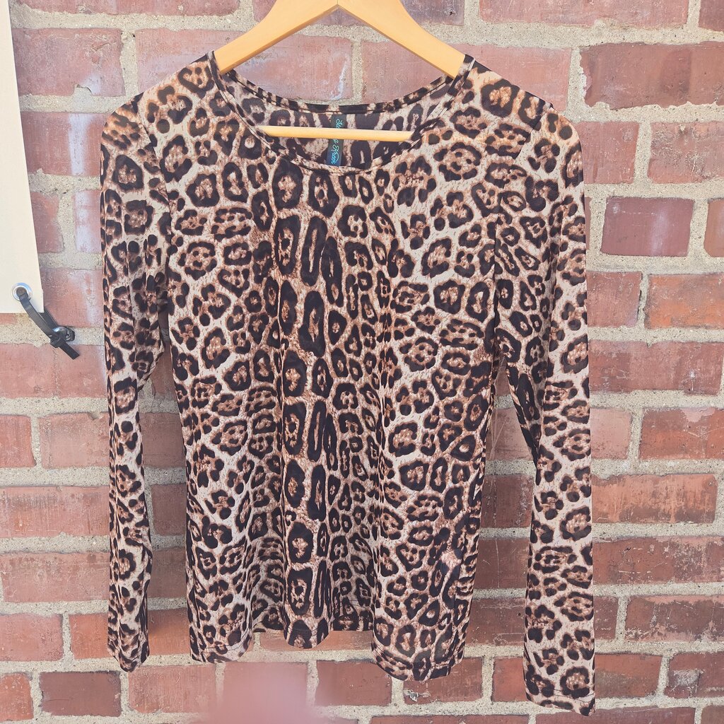 Sterling Kreek Leopard Print Long Sleeve Top