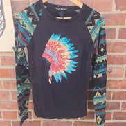 Cowgirl Tuff Co. Long Sleeve Shirt with Native American Print