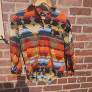 Circle J by Marilyn LeDner Colorful Geometric Print Shirt