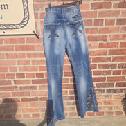 Cowgirl Tuff Co. Women's Flared Jeans with Floral Embroidery