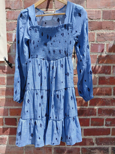 Liberty Love Blue Smocked Dress
