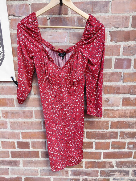 Floral Print Long Sleeve Dress