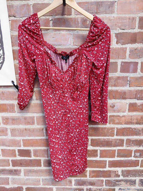 Floral Print Long Sleeve Dress