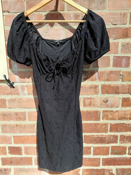 Black Puff Sleeve Dress