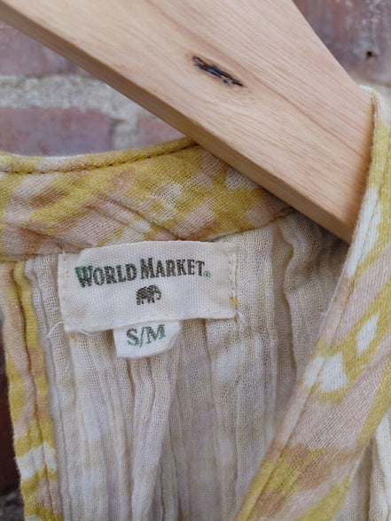 World Market Yellow Printed Dress