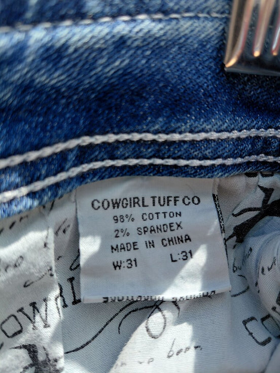 Cowgirl Tuff Co Women’s Distressed Denim Jeans
