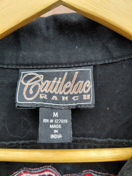 Cattl lac Ranch Black Embroidered Jacket