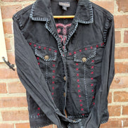 Cattl lac Ranch Black Embroidered Jacket