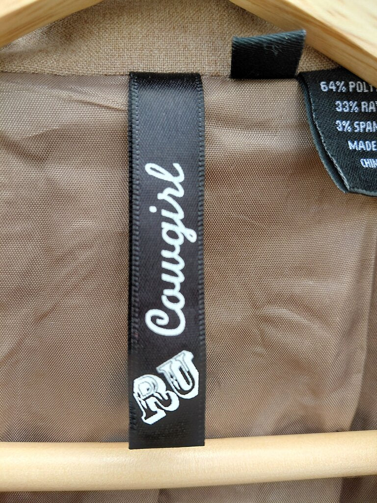 Caugirl Brown Embroidered Blazer