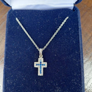Montana Silversmiths Blue Cross Pendant Necklace