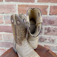 Cody James Tan Crocodile Print Cowboy Boots