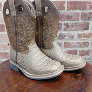 Cody James Tan Crocodile Print Cowboy Boots