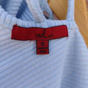 Light Blue Ribbed One-Piece Swimsuit