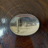 Silversmith Belt Buckle with Engraved Letter C