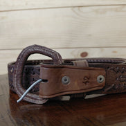 Braided Brown Leather Belt