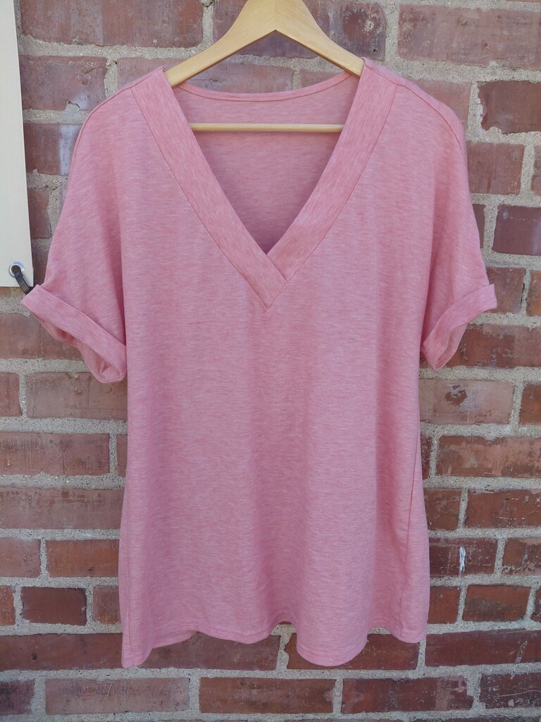 Pink V-Neck T-Shirt