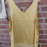 Yellow V-Neck Sleeveless Top