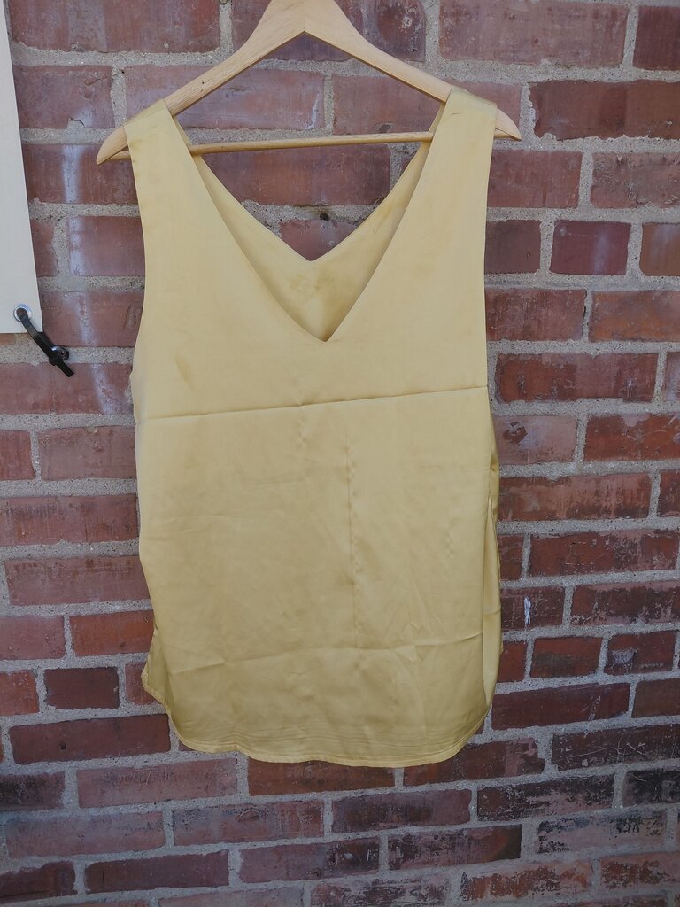 Yellow V-Neck Sleeveless Top