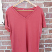 Men's XL Red V-Neck T-Shirt