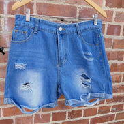 Stylish Distressed Denim Shorts