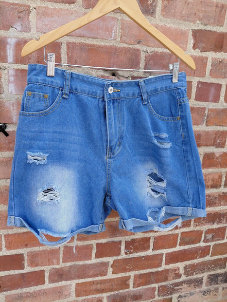 Stylish Distressed Denim Shorts