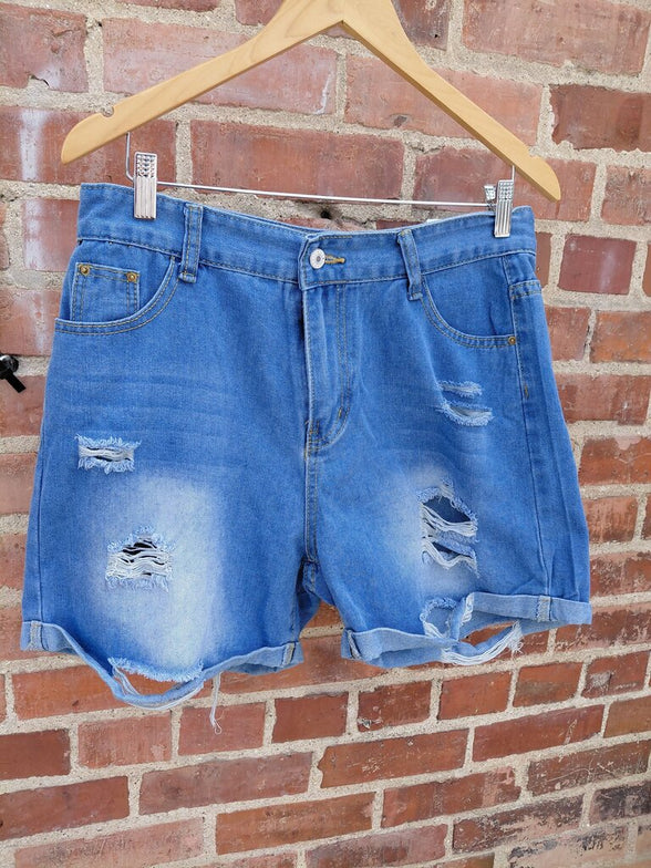 Stylish Distressed Denim Shorts