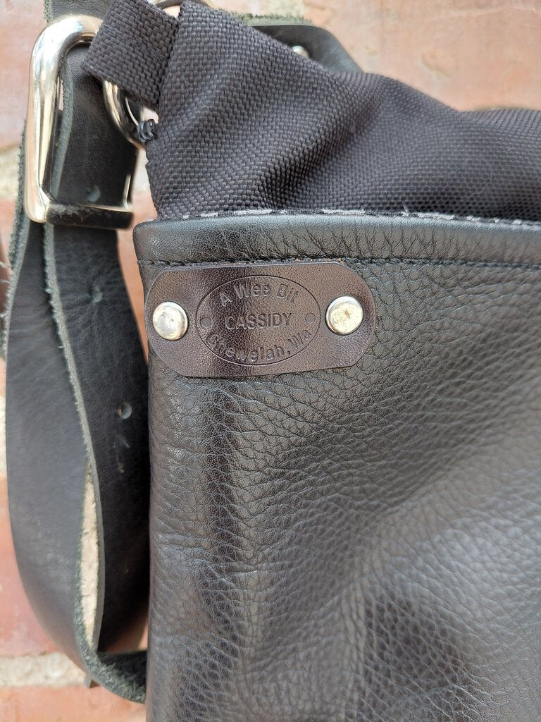 A Wee Bit Cassidy Black Leather Crossbody Bag