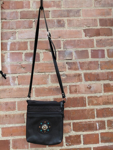 A Wee Bit Cassidy Black Leather Crossbody Bag