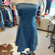 Denim Strapless Dress