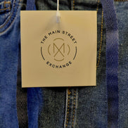Denim Skirt with Drawstring Waist