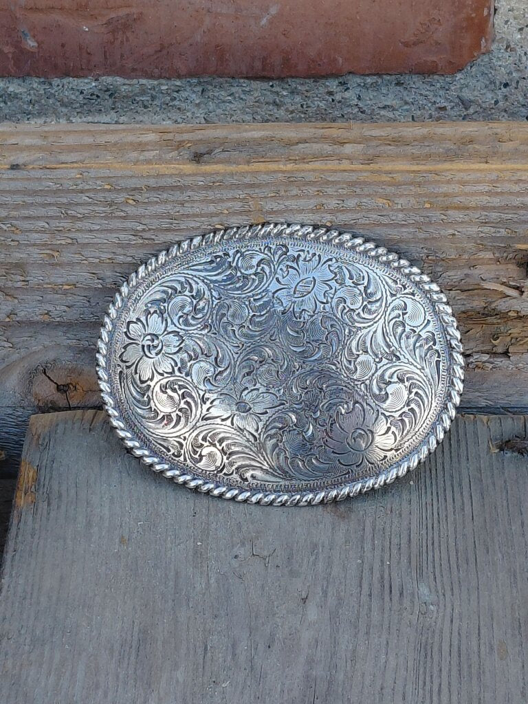 Vintage Silver Belt Buckle