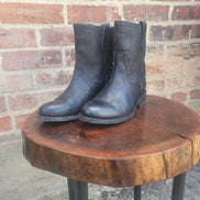 Frye Men's Black Leather Short Cowboy Boots