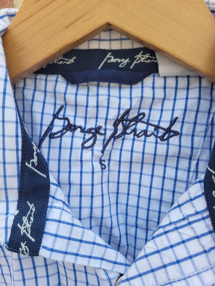 George Strait Blue Checkered Western Shirt
