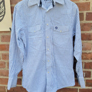 George Strait Blue Checkered Western Shirt