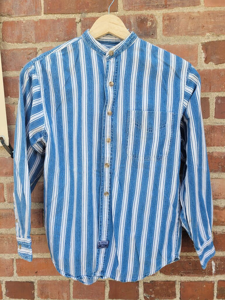 Coliseum Blues Striped Button-Up Shirt