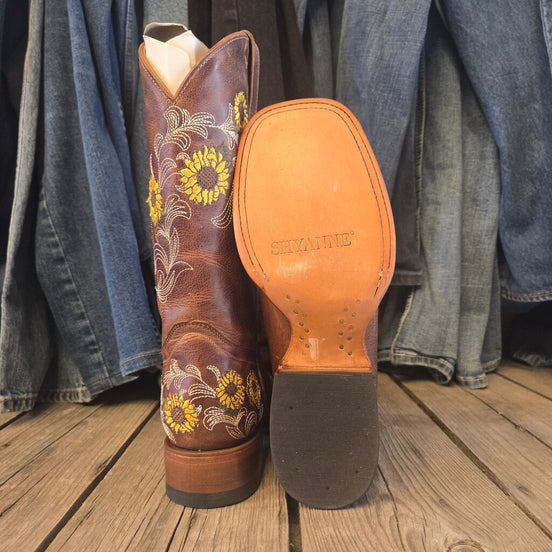 Shyanne Cowgirl Boots with Sunflower Embroidery