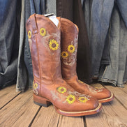 Shyanne Cowgirl Boots with Sunflower Embroidery